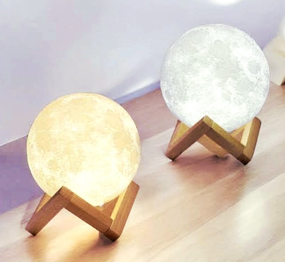 Moon Light Lamp™ 🌕✨ | 3D Realistic Glow | Touch Control | Rechargeable & Decorative